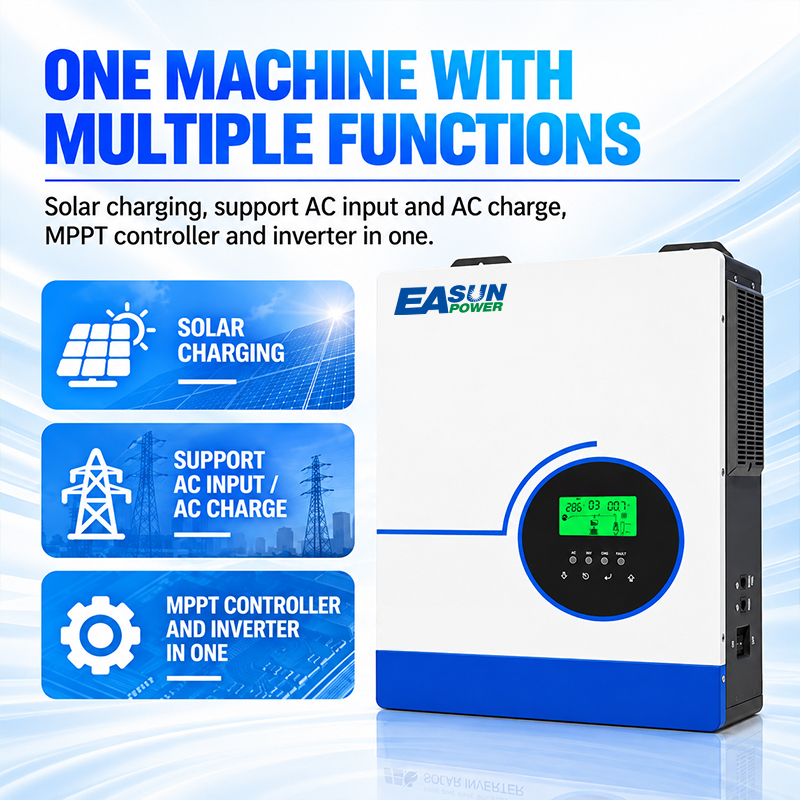 EASUN POWER 6300W Hybrid Solar - Grid Tie Inverter Limiter 2000W 评论和价格