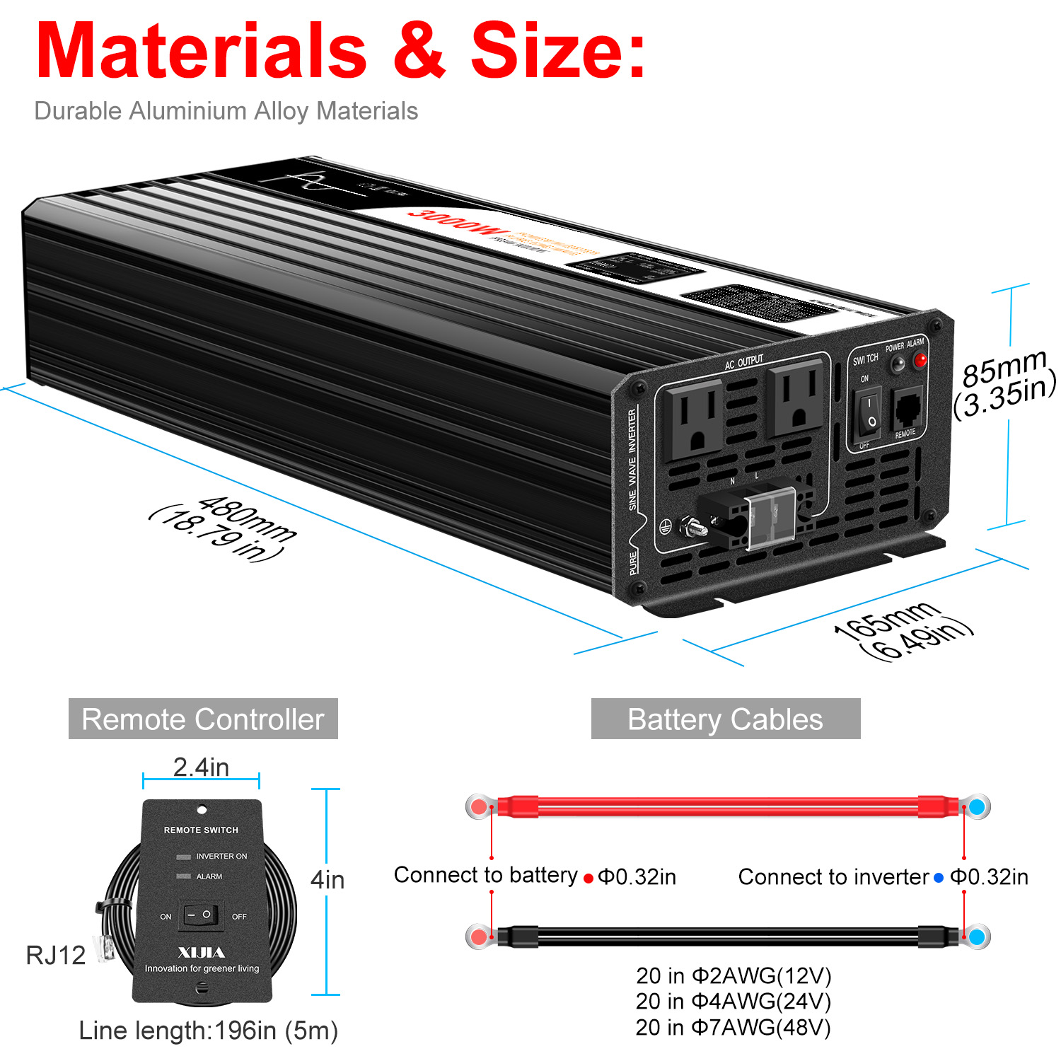 3000W Pure Sine Wave Inverter  - Inverter Pure Sine Wave 60Hz 120V 3000W 评论和价格